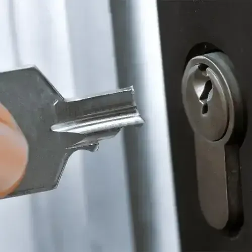 Key in a commercial door lock – emergency business locksmith